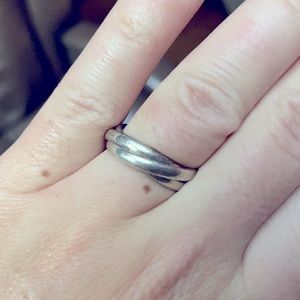 Silver triple ring